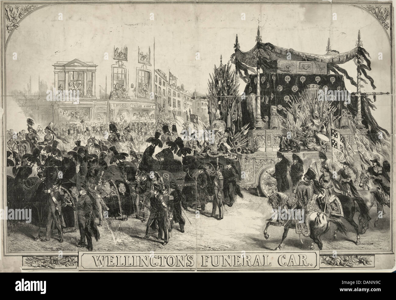 Les funérailles du duc de Wellington, voiture 1852 Banque D'Images