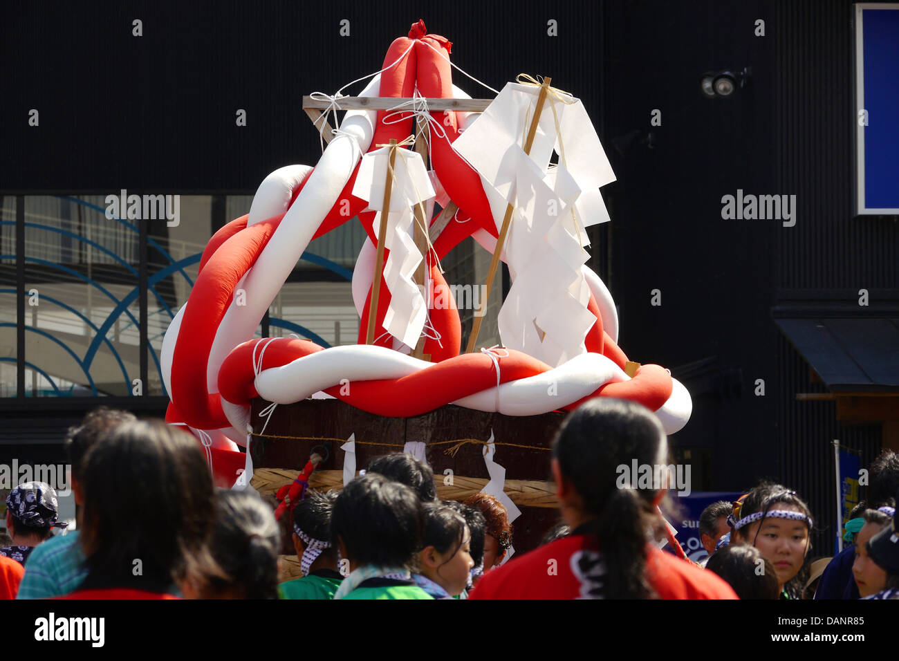 Shimizu Fête de l'eau à Misato La préfecture d'Akita au Japon durant l'été Banque D'Images