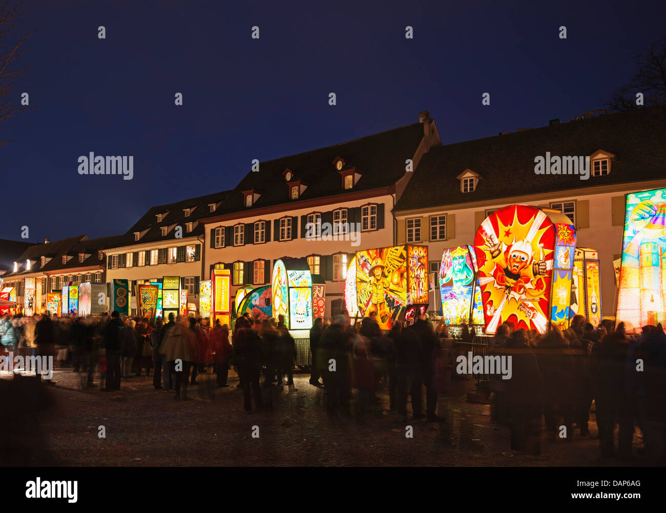 L'Europe, suisse, Bâle, Fasnact lanterne affiche carnaval du printemps Banque D'Images