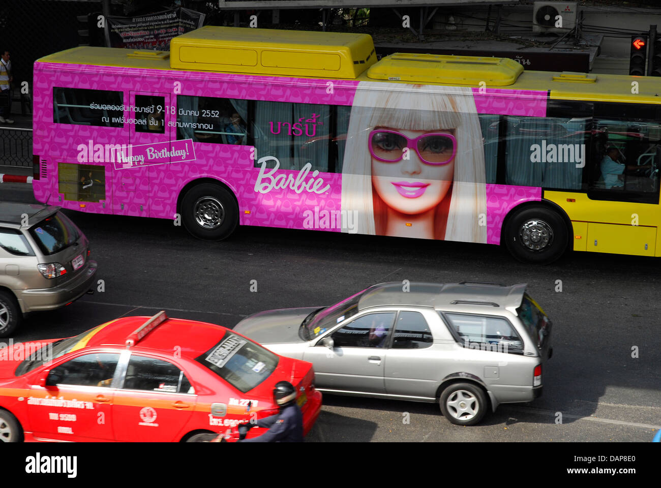 Thaïlande, Bangkok, à l'heure de pointe Rama I Road Banque D'Images