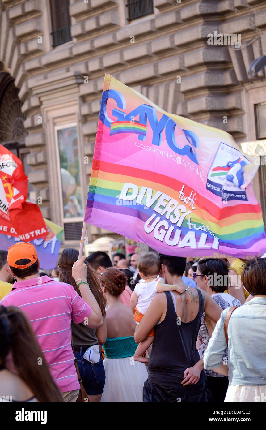 Gay pride Roma 2013 par Andrea quercioli n 9 Banque D'Images