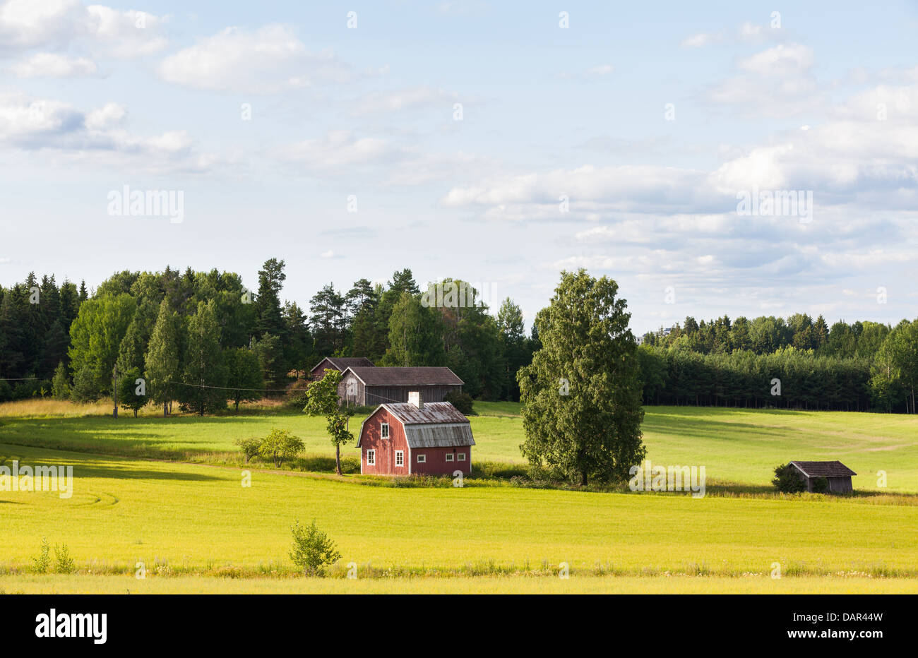 Belle vue sur la campagne en Finlande Banque D'Images