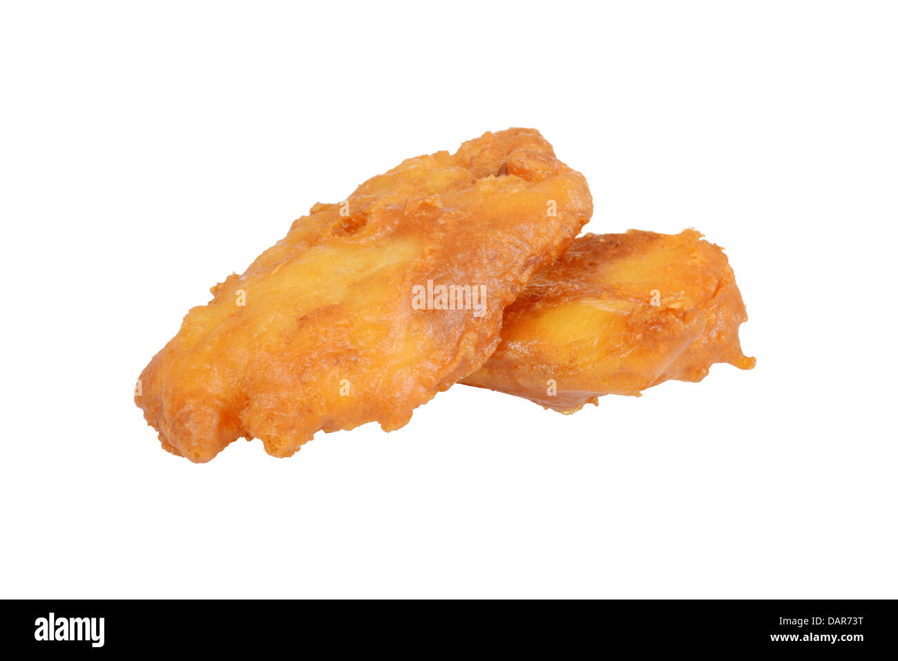 L'aiglefin frit à la pâte de poisson Banque D'Images