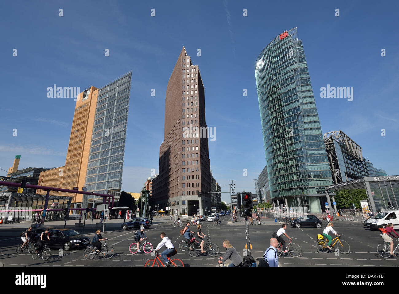 Berlin. L'Allemagne. La Potsdamer Platz. Banque D'Images