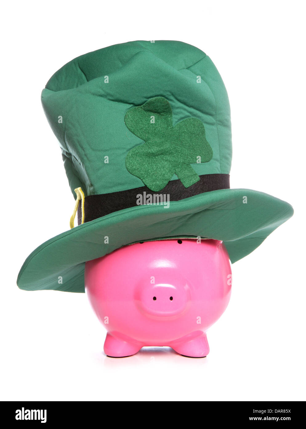 Piggy Bank St Patricks day silhouette studio Banque D'Images