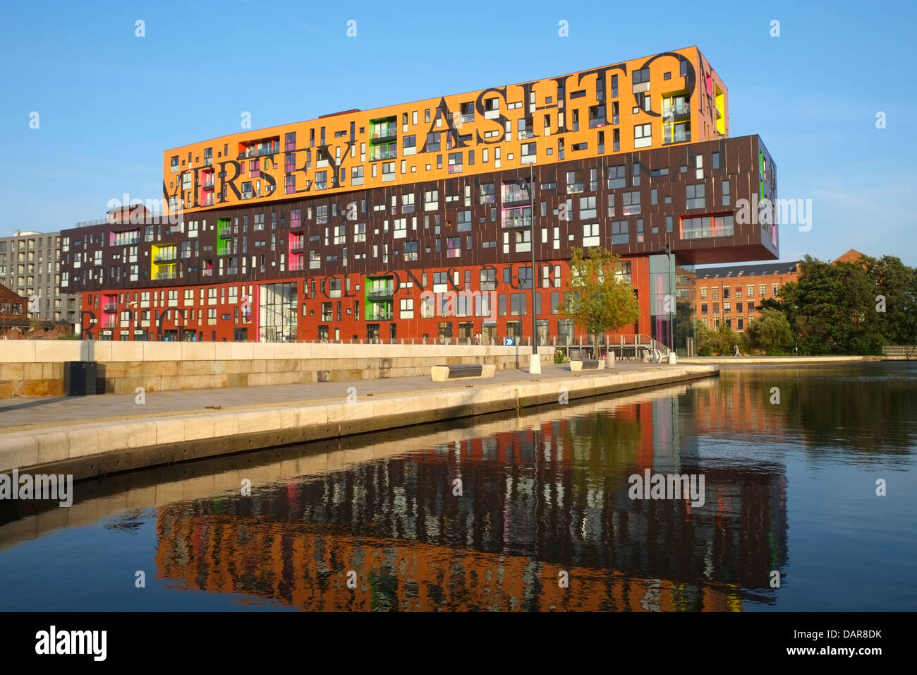 En Angleterre, Manchester, New Islington, développement du logement moderne Banque D'Images