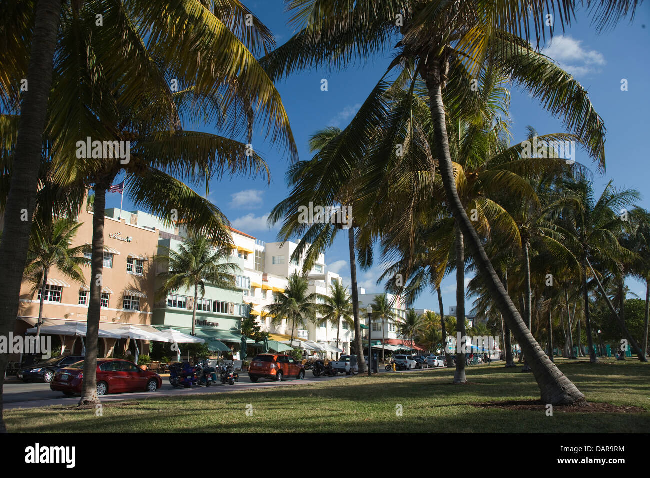 LUMMES PARK OCEAN DRIVE SOUTH BEACH MIAMI BEACH FLORIDE USA Banque D'Images