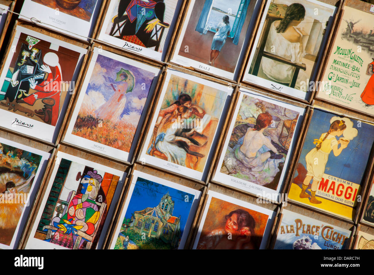 Les couleurs de l'image d'art historiques rendu célèbre dans et autour de Paris - Montmartre, Paris France Banque D'Images