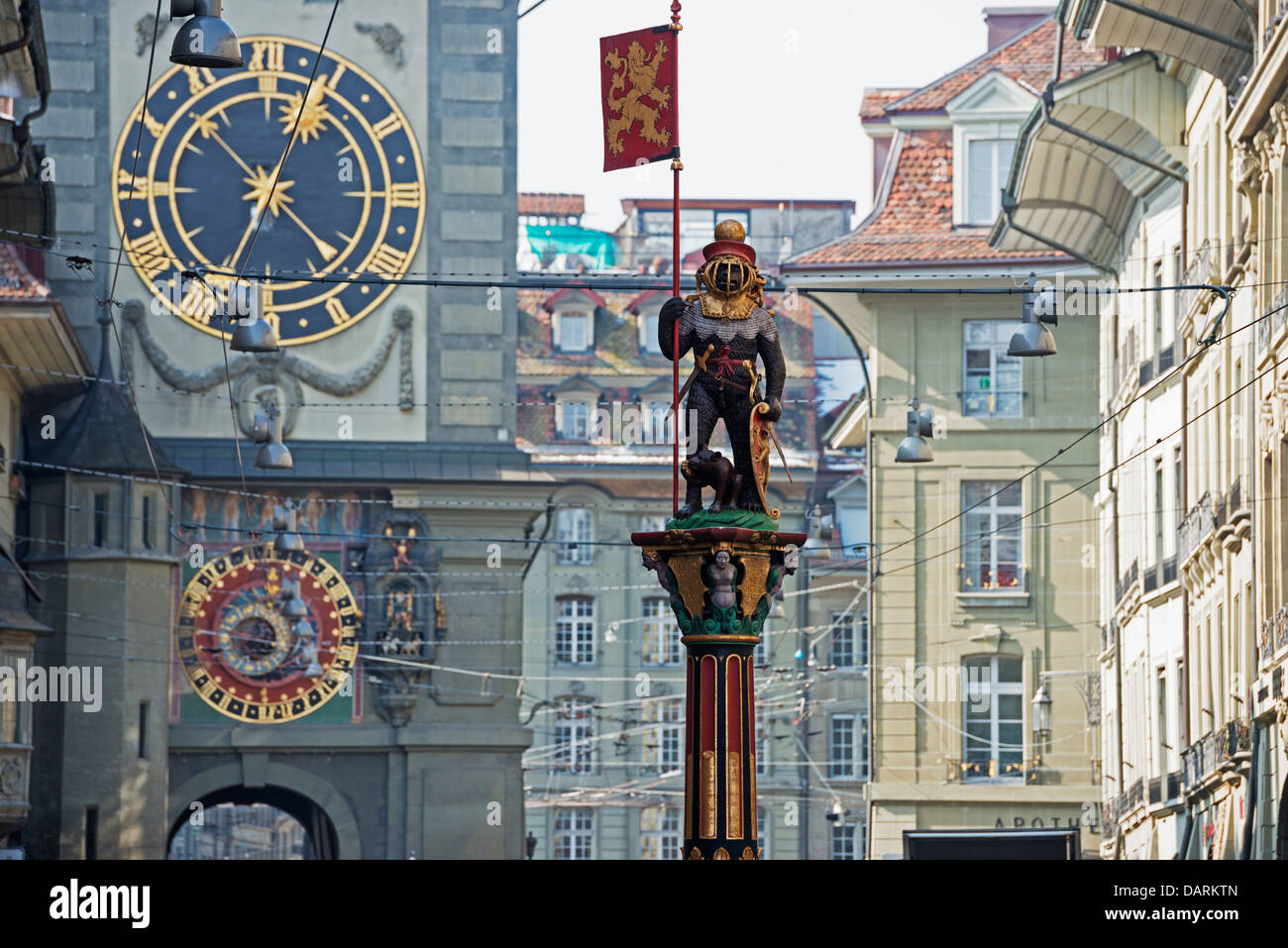 L'Europe, Suisse, Berne, capitale de la Suisse, de l'horloge L'horloge astronomique Banque D'Images