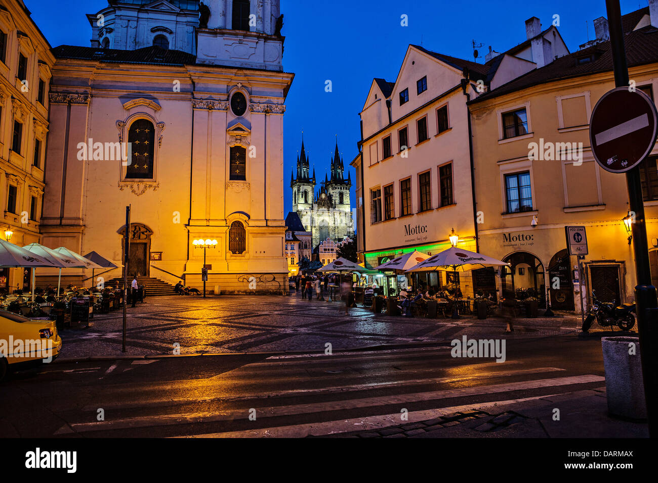 Prague, le château de Prague, la place Palach Banque D'Images