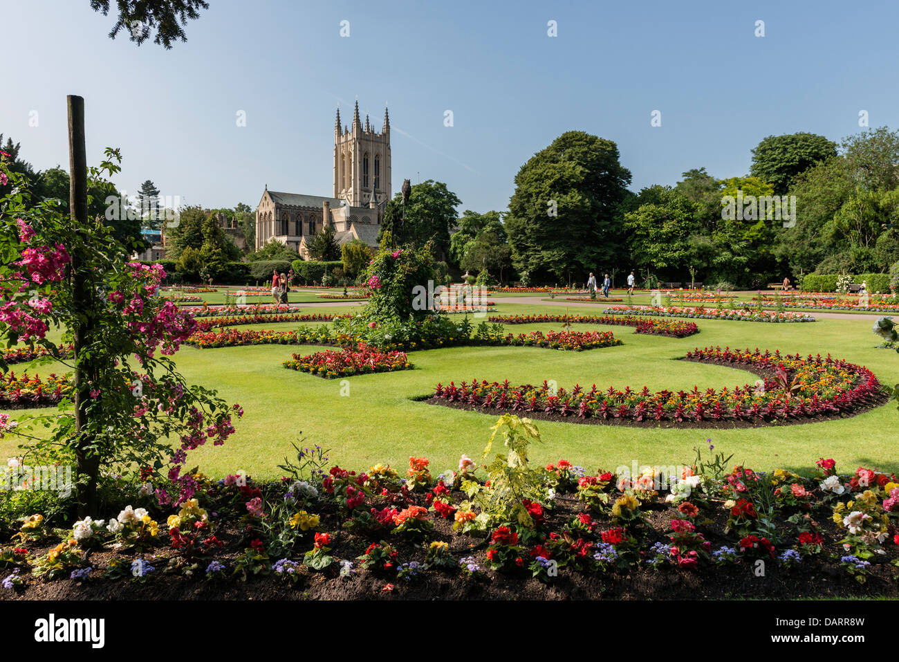 Les jardins de l'abbaye de Bury St Edmunds Banque D'Images