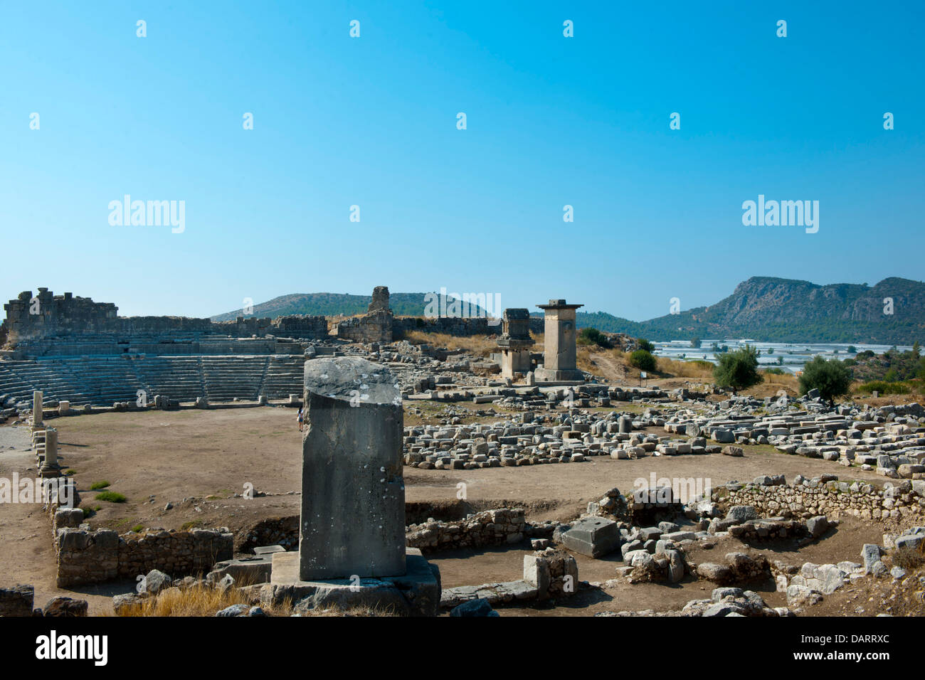Asien, Türkei, Provinz Mugla, Kinik, Xanthos, Blick über die Ruinenstadt Banque D'Images