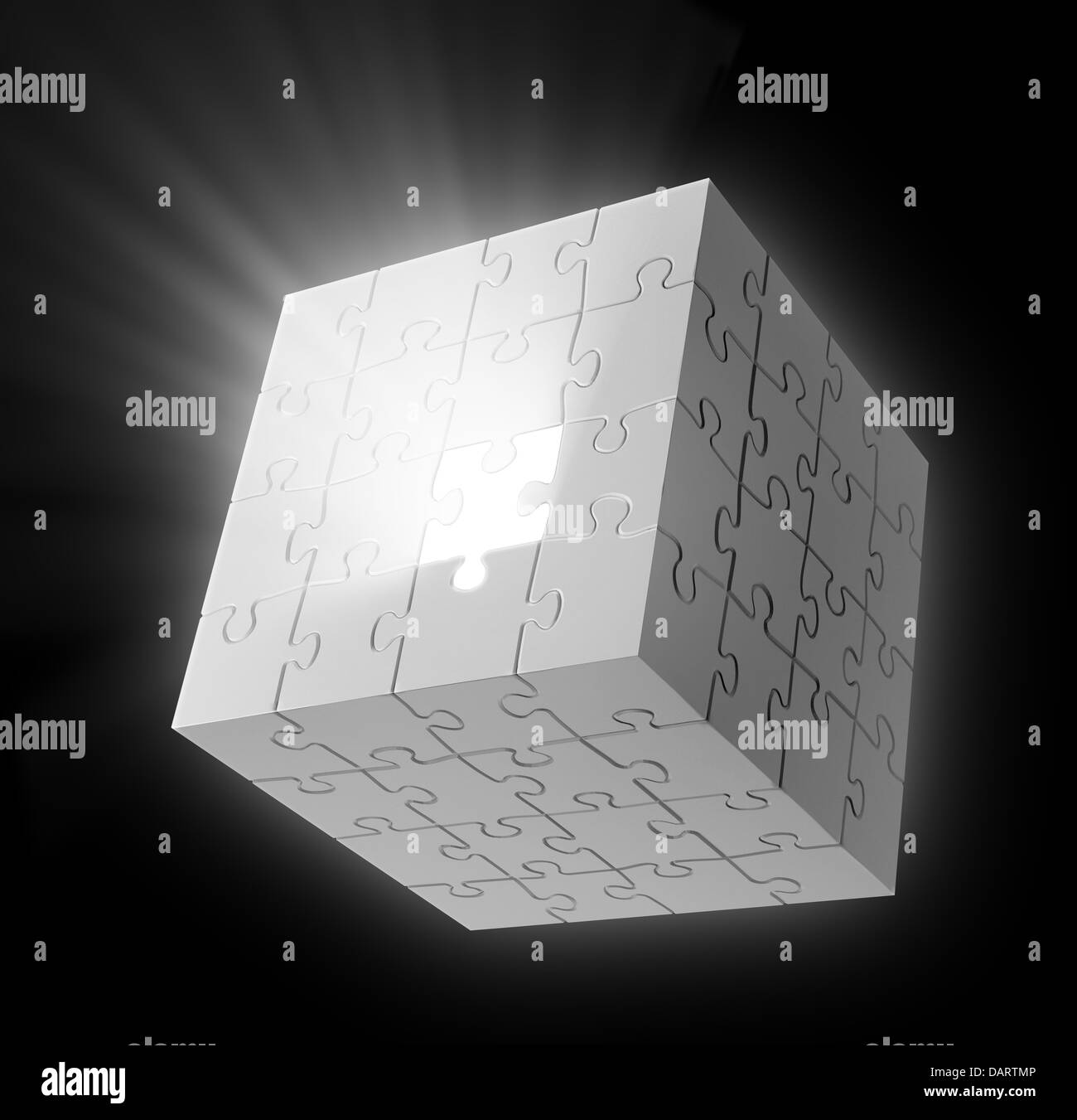 Trouvez Le Composant Manquant Sur L illustration Missing puzzle piece cube puzzle Banque de photographies et d'images à  haute résolution - Alamy
