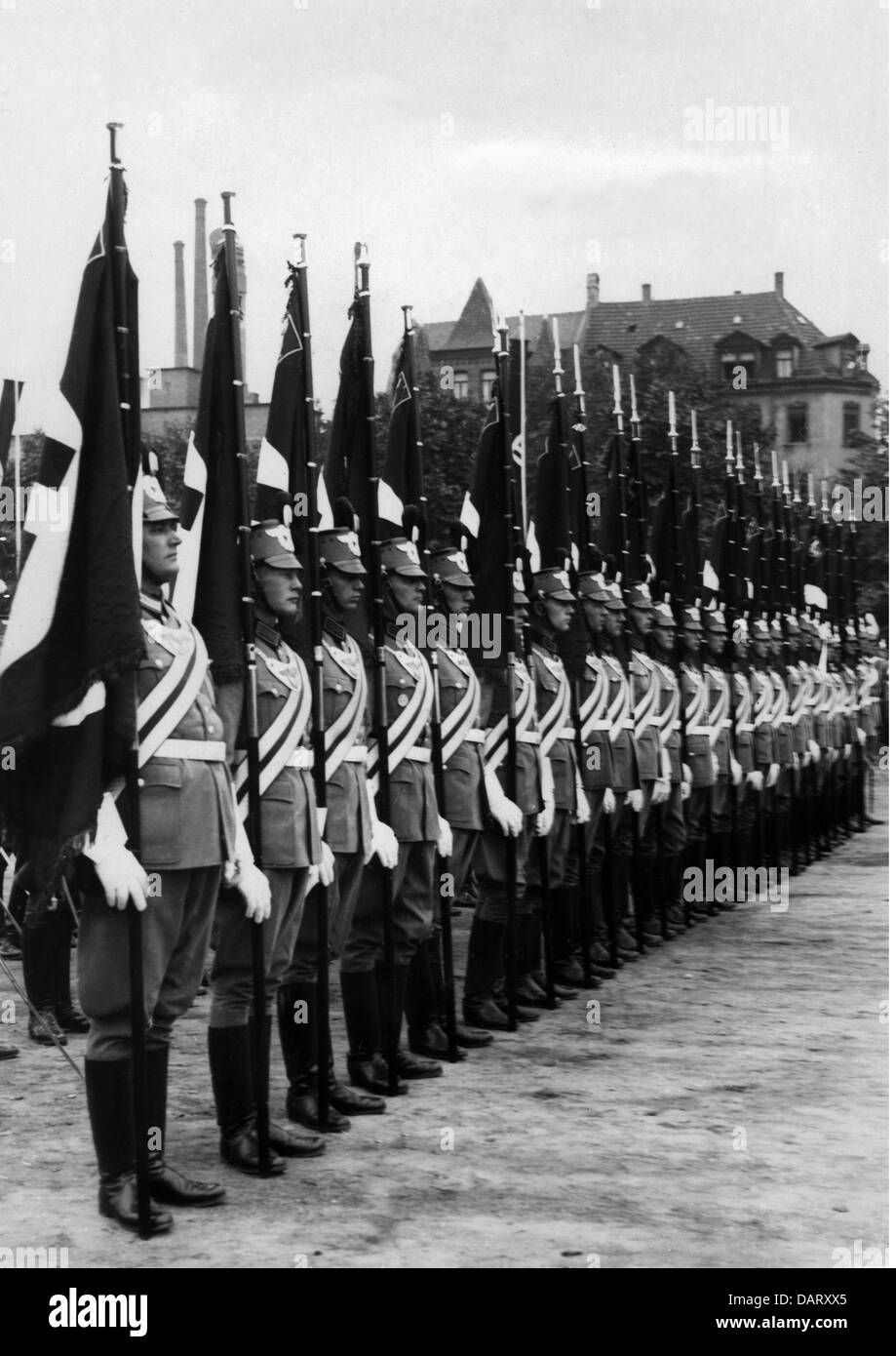 National-socialisme, organisations, police, consécration des drapeaux, Nuremberg, 2ème moitié des années 1930, droits additionnels-Clearences-non disponible Banque D'Images