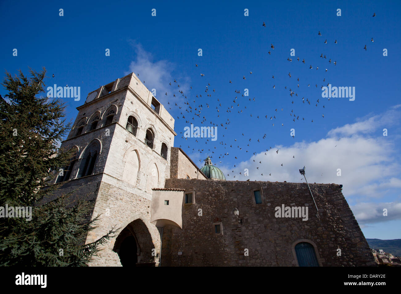 L'Asiago tower dans la ville de Gangi Madonie sur la montagne dans la province de Palerme, en Sicile. Banque D'Images