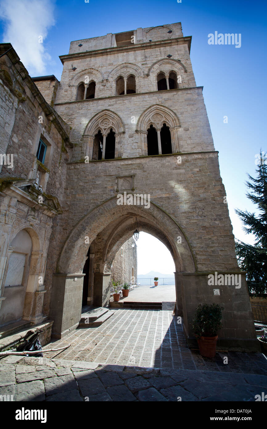 L'Asiago tower dans la ville de Gangi Madonie sur la montagne dans la province de Palerme, en Sicile. Banque D'Images