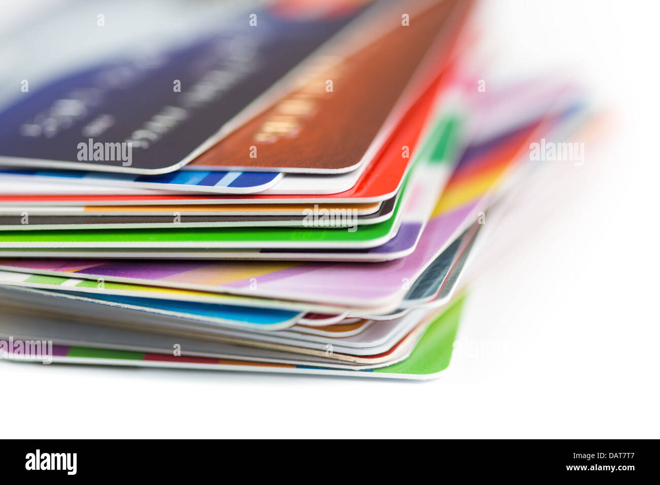La pile de cartes de crédit close up Banque D'Images