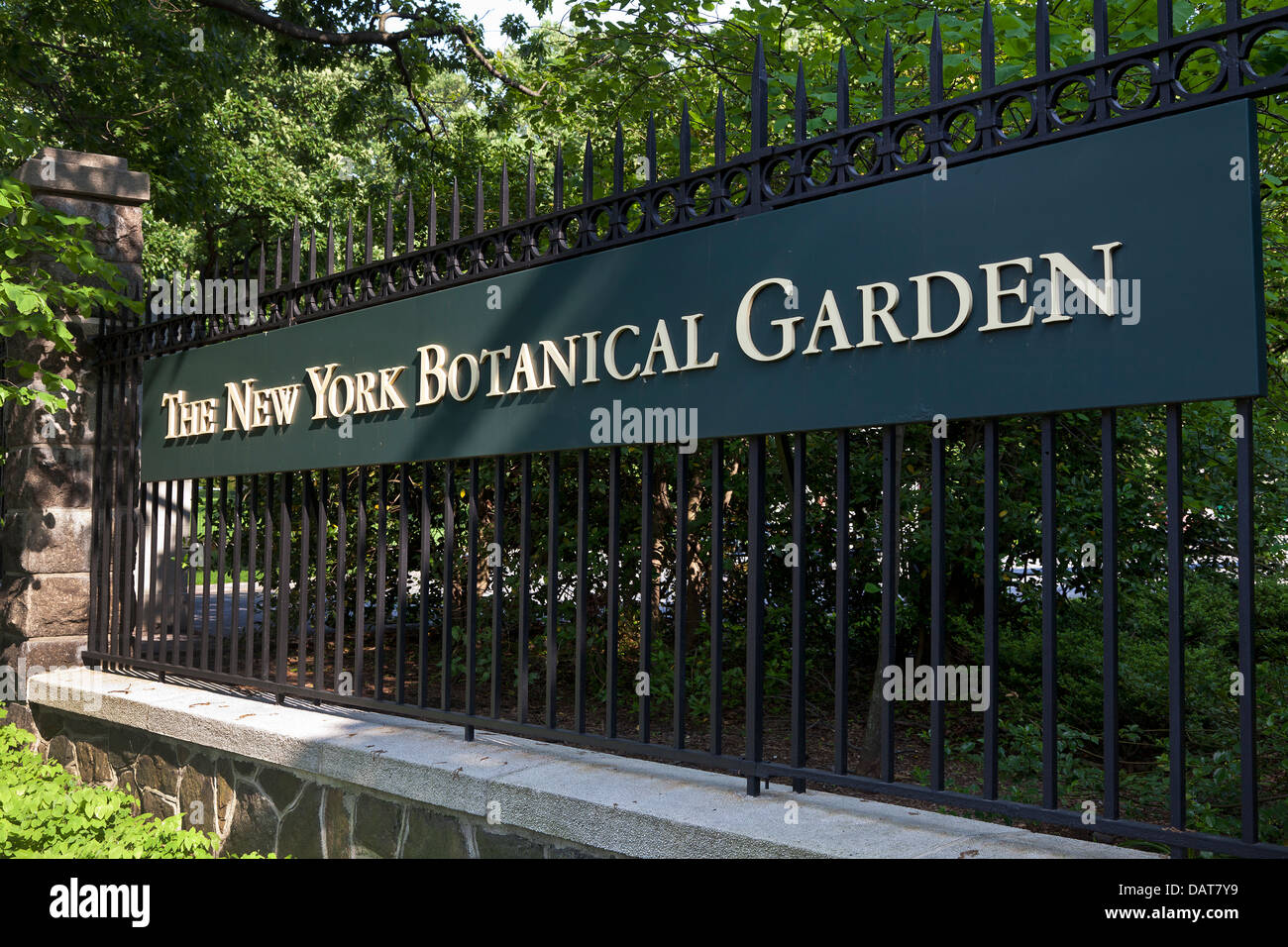 Entrée du jardin botanique dans le Bronx, New York City Banque D'Images