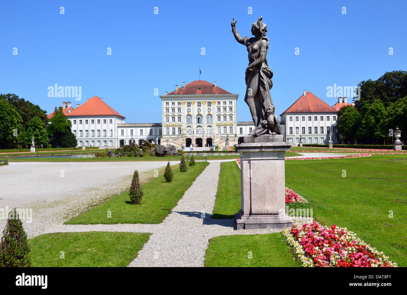 Le Palais Nymphenburg l'une des principales attractions touristiques de Munich. La Bavière, Allemagne Banque D'Images
