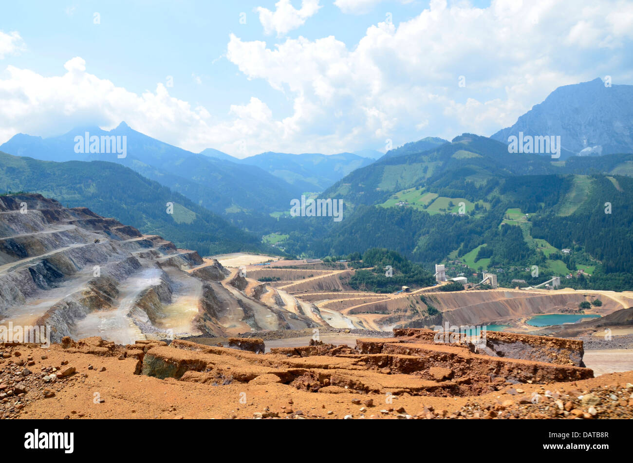Erzberg, l 'Ore Mountain, Styrie Autriche Banque D'Images