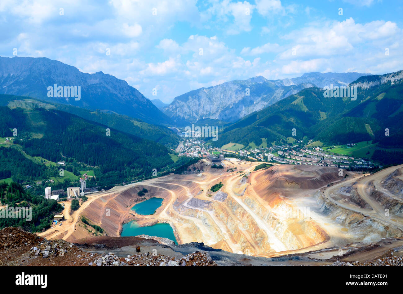Erzberg, l 'Ore Mountain, Styrie Autriche Banque D'Images