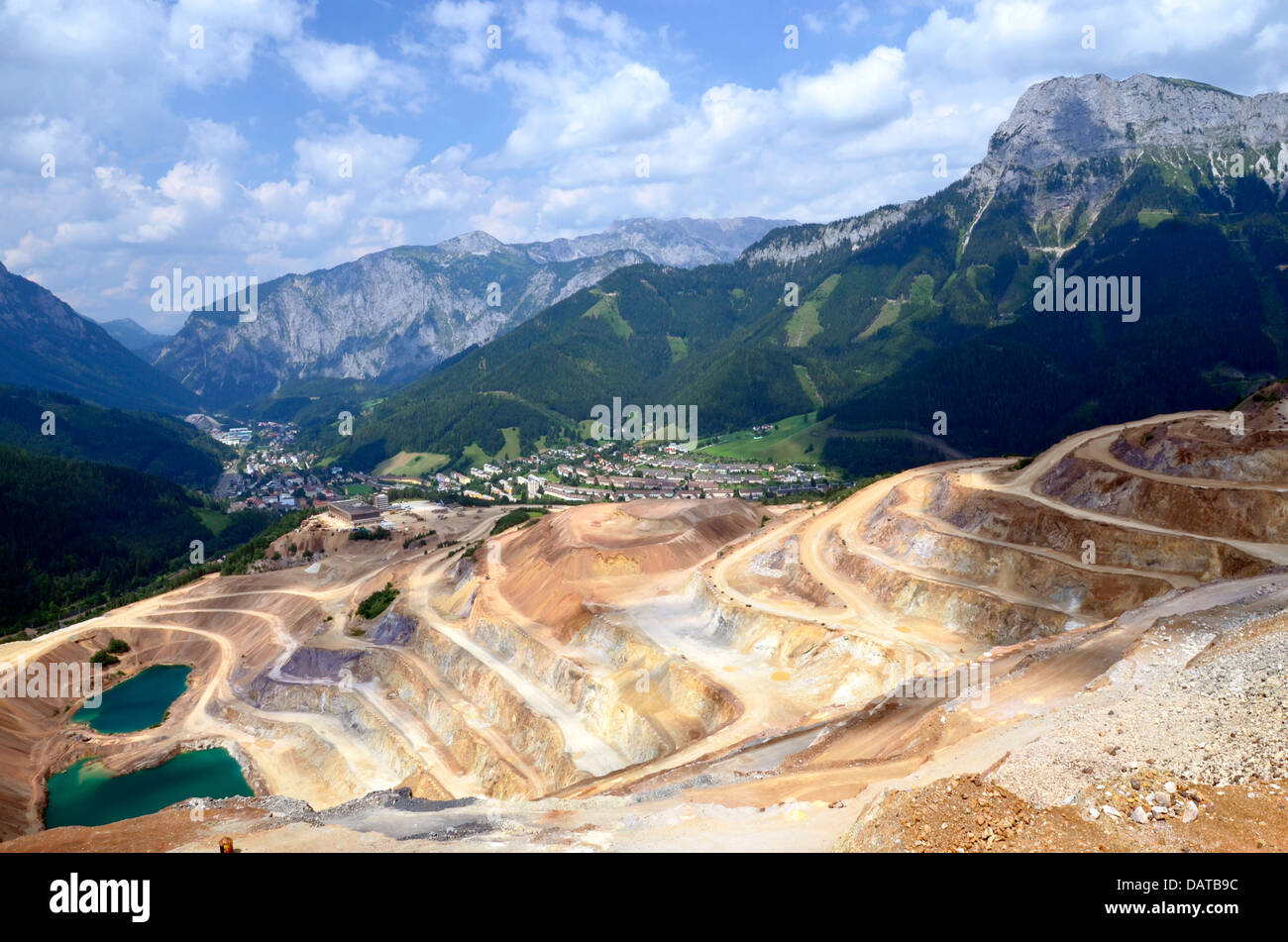 Erzberg, l 'Ore Mountain, Styrie Autriche Banque D'Images