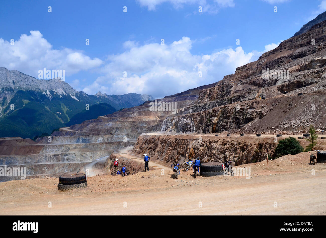 Erzberg, l 'Ore Mountain, Styrie Autriche Banque D'Images