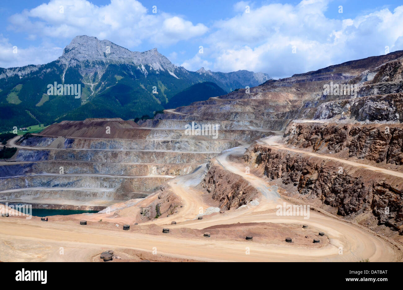 Erzberg, l 'Ore Mountain, Styrie Autriche Banque D'Images