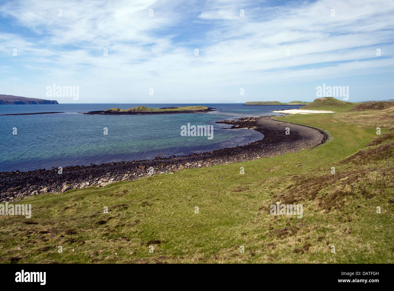 Les plages de corail à pied, Loch Dunvegan, Isle of Skye , Écosse Banque D'Images