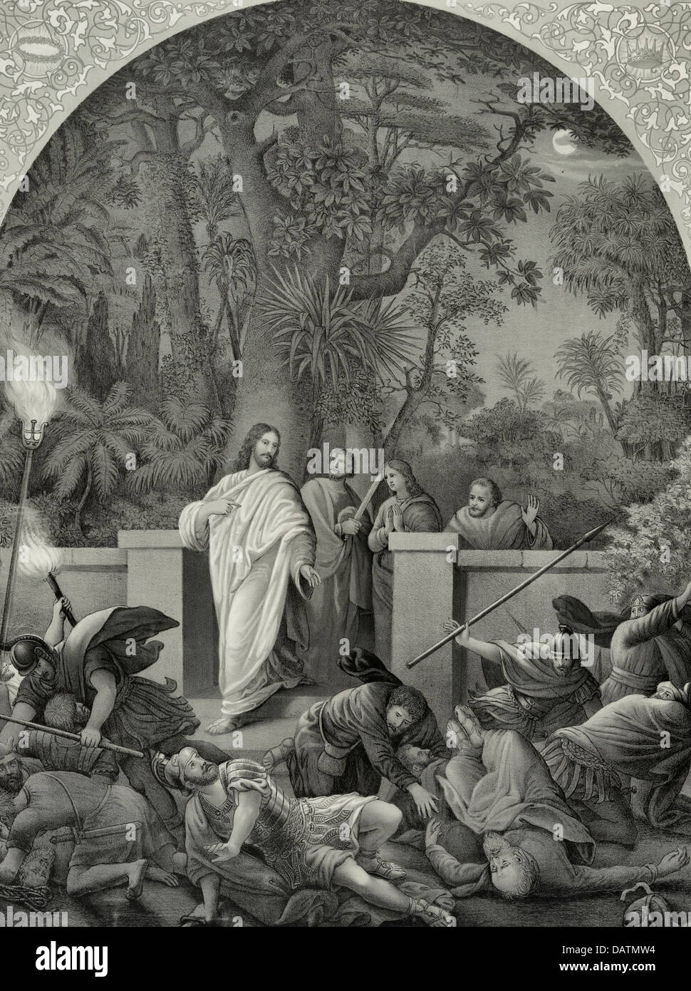 Je suis lui - Jésus Christ trahi dans le jardin de Gethsémané Banque D'Images