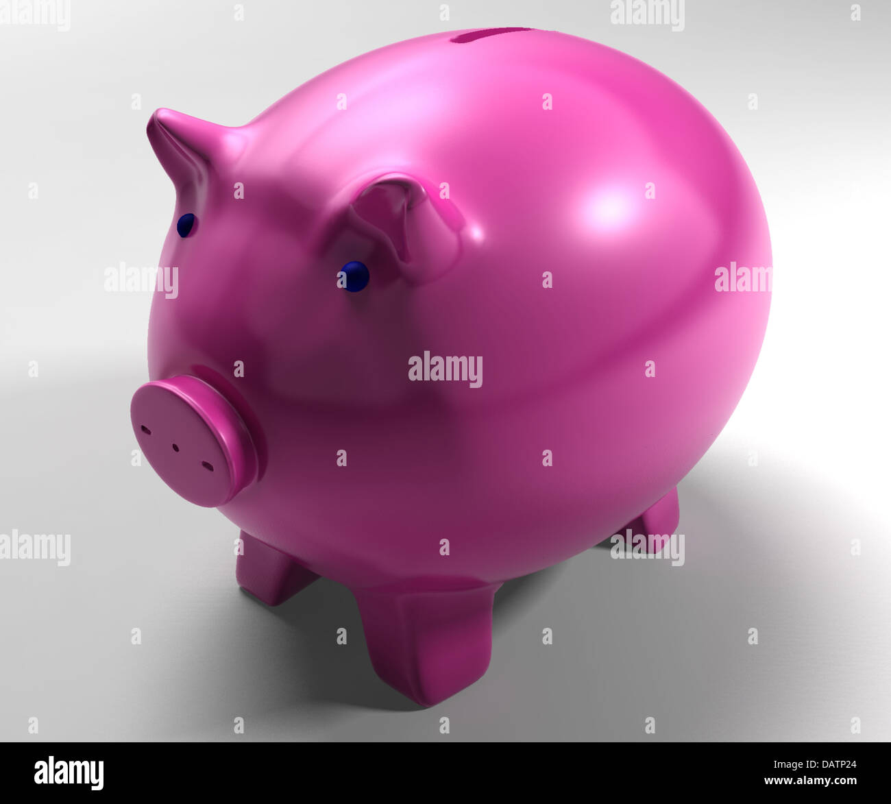 Piggy Bank montre les comptes d'épargne Banque D'Images