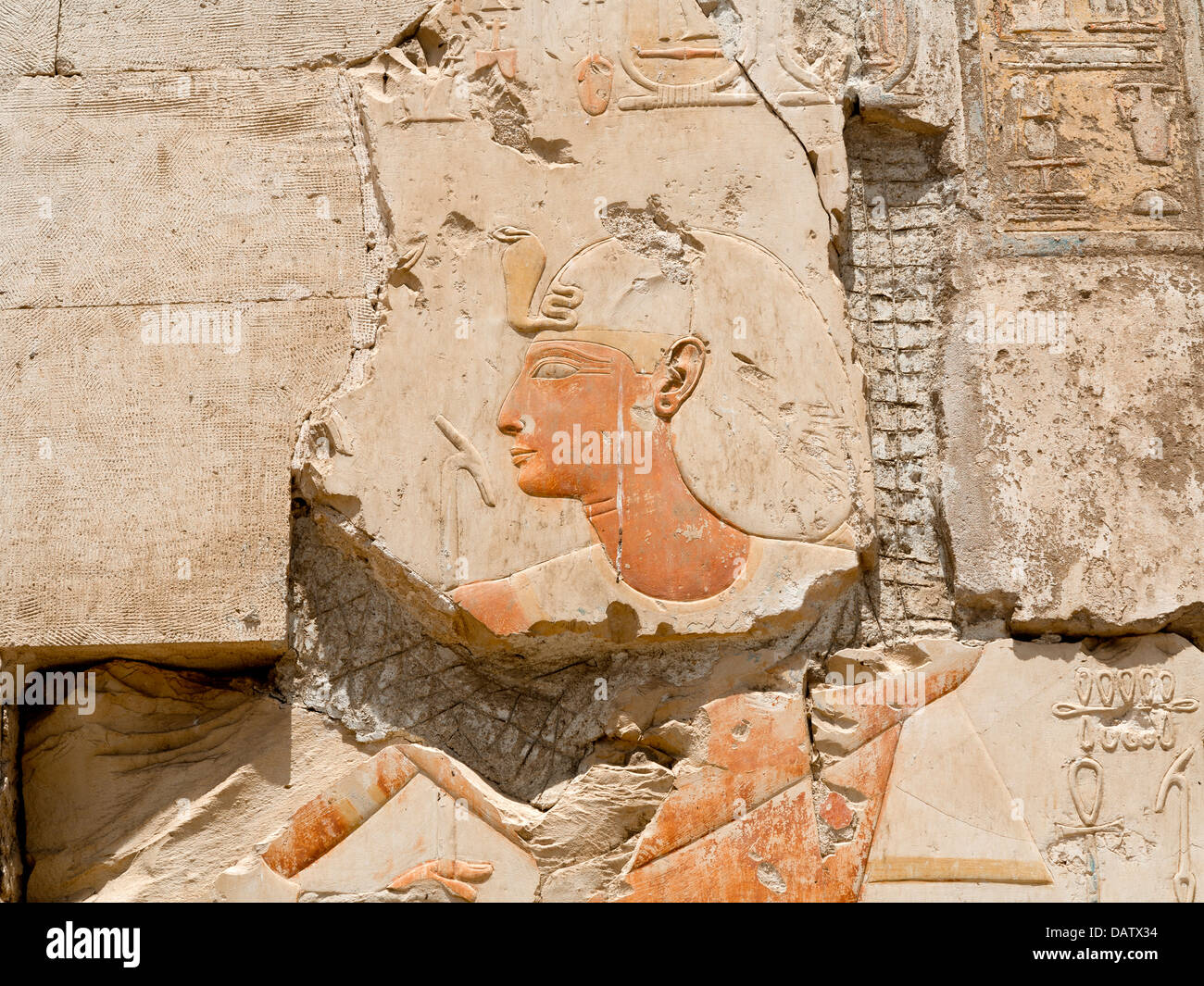 Le Temple de Ramsès II à proximité du Temple de Seti I à Abydos, Egypte Banque D'Images