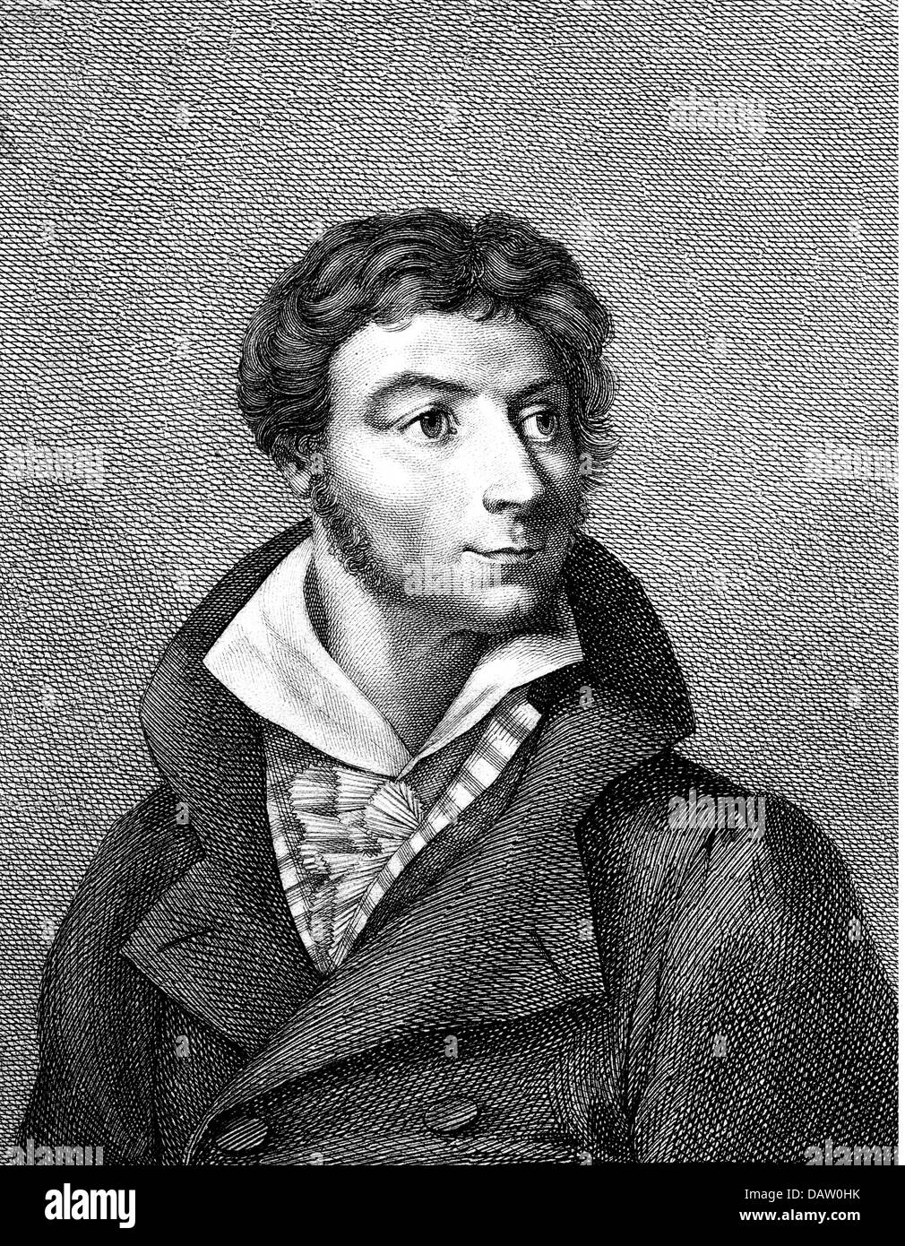 Oken, Lorenz, 1.8.1779 - 11.8.1851, philosophe allemand, chercheur en sciences naturelles, demi-longueur, basée sur la peinture du Roux, gravure sur cuivre, 19e siècle, l'artiste n'a pas d'auteur pour être effacé Banque D'Images