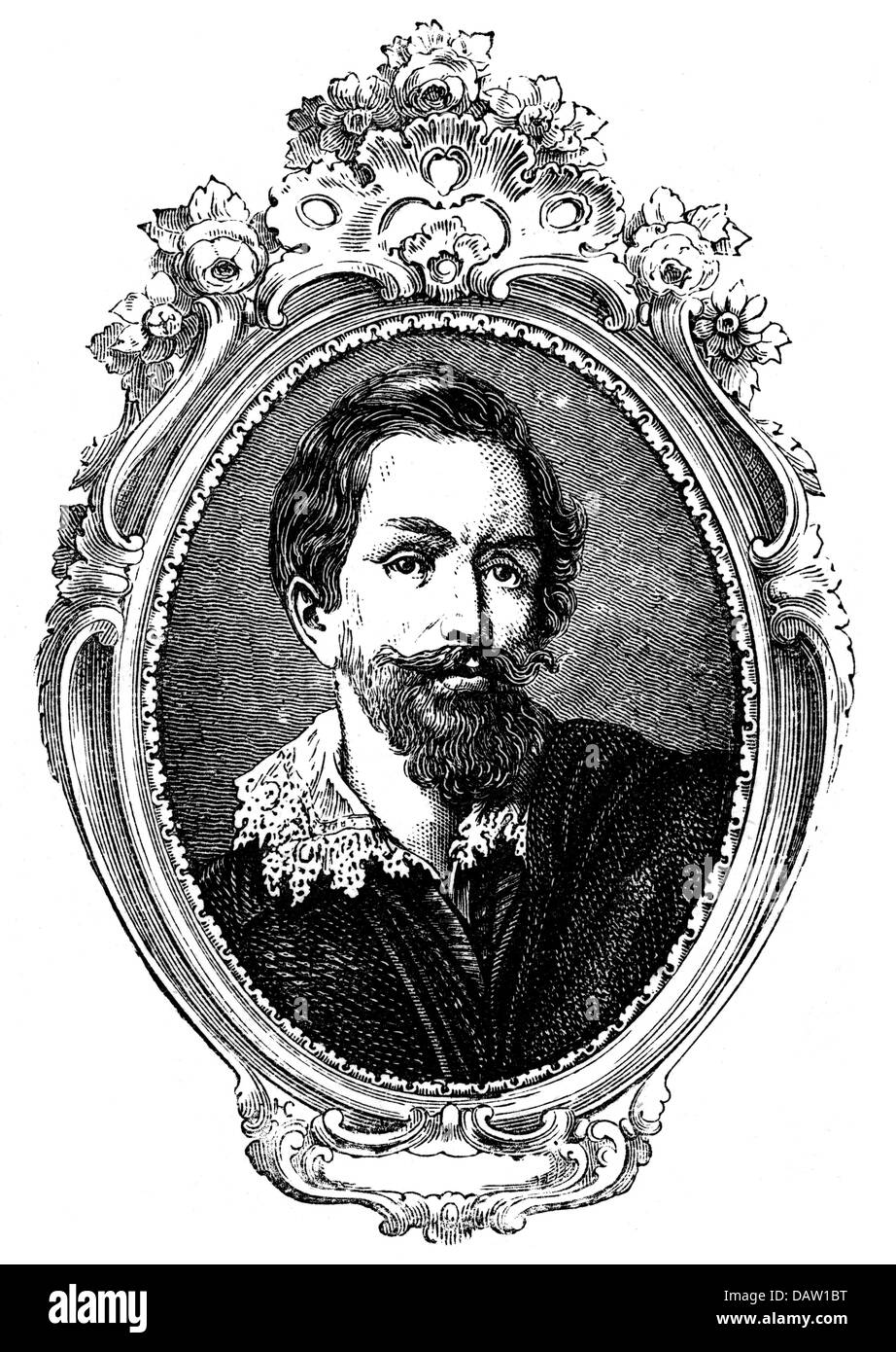 Snijders, Frans, 11.11.1579 (christen) - 19.8.1657, artiste flamand (peintre), portrait, gravure sur bois, datant du 19ème siècle, Banque D'Images