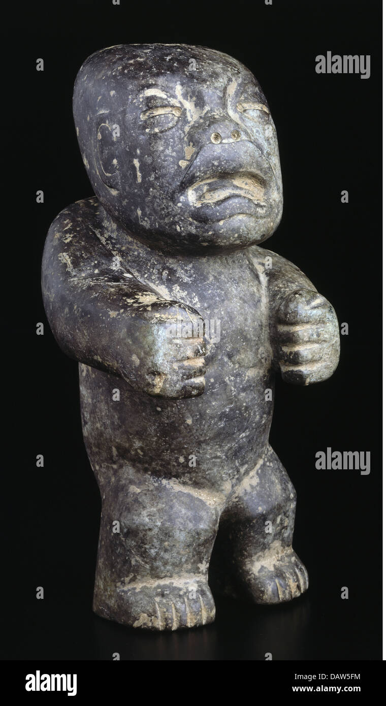 Beaux-arts, la Méso-Amérique, figure de pierre, l'origine exacte inconnue, Mexique, 1er - 9e siècle AD, figurine de pierre, pierre, pierres, fist, Banque D'Images