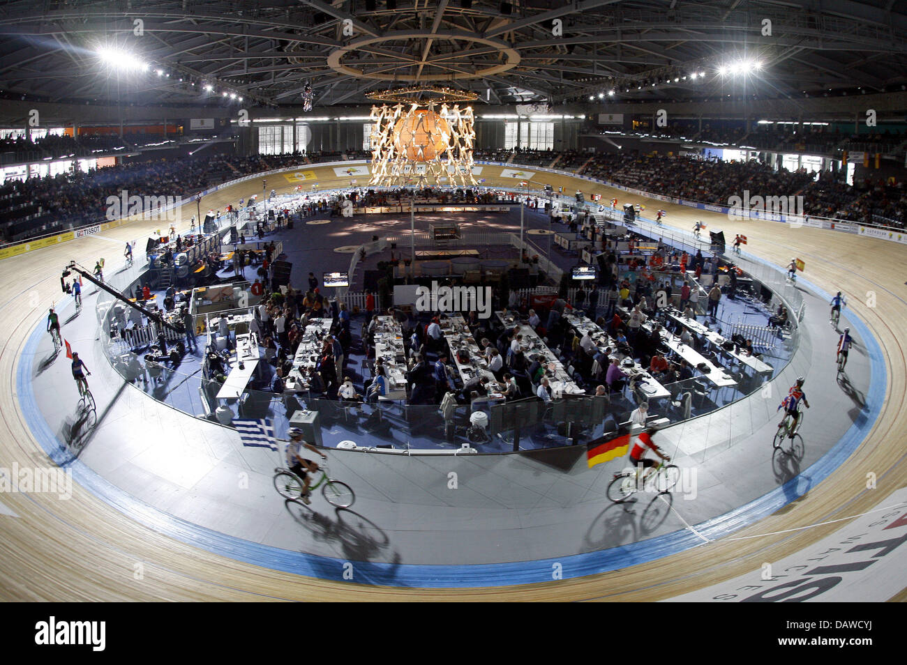 La photo montre le nouveau vélodrome pour le cyclisme sur piste Championnats du monde à Palma de Majorque, Espagne, jeudi, 29 mars 2007. Photo : Johannes Eisele Banque D'Images