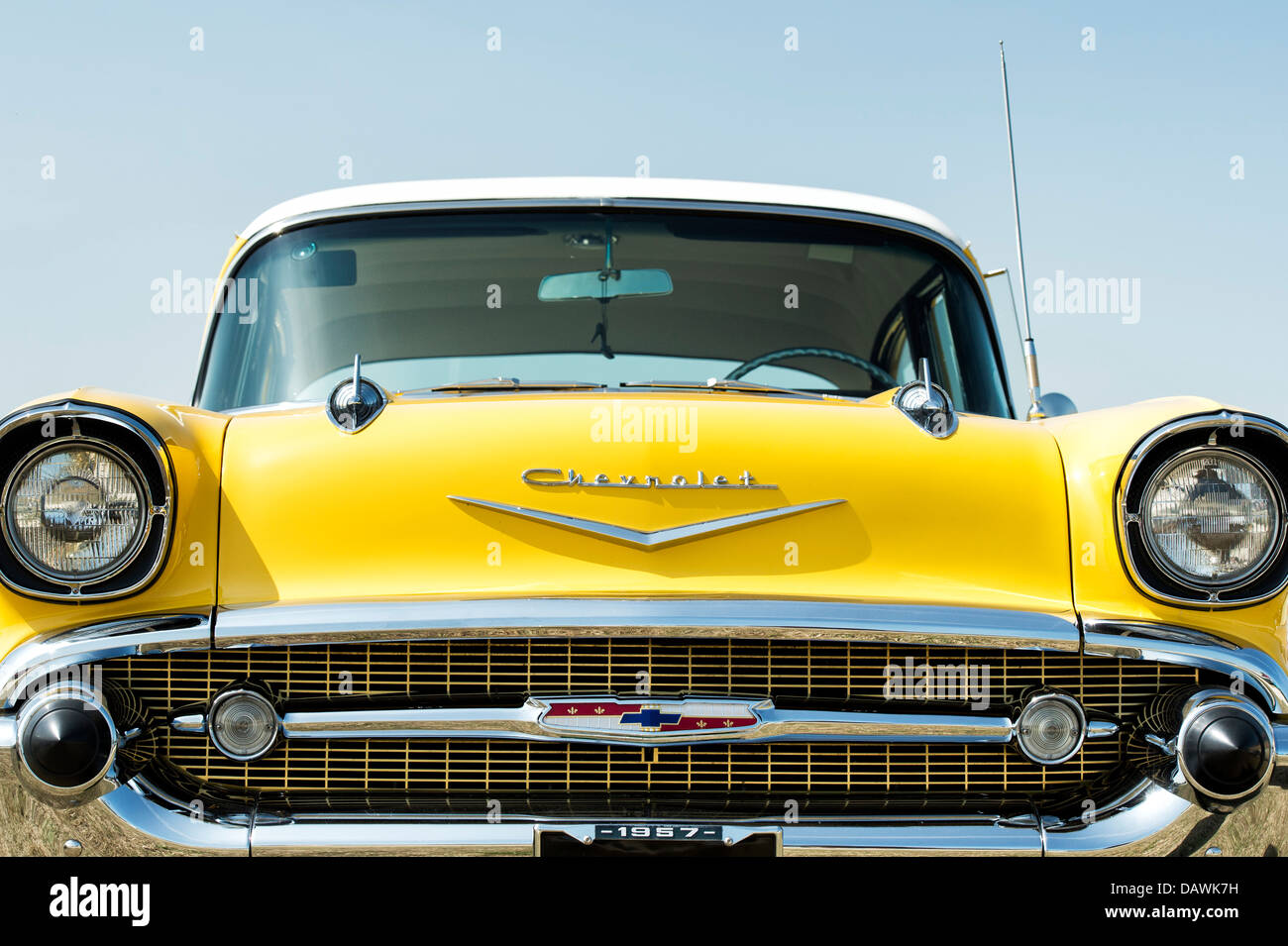 1957, Chevrolet Bel Air. Chevy. Classic American car Banque D'Images