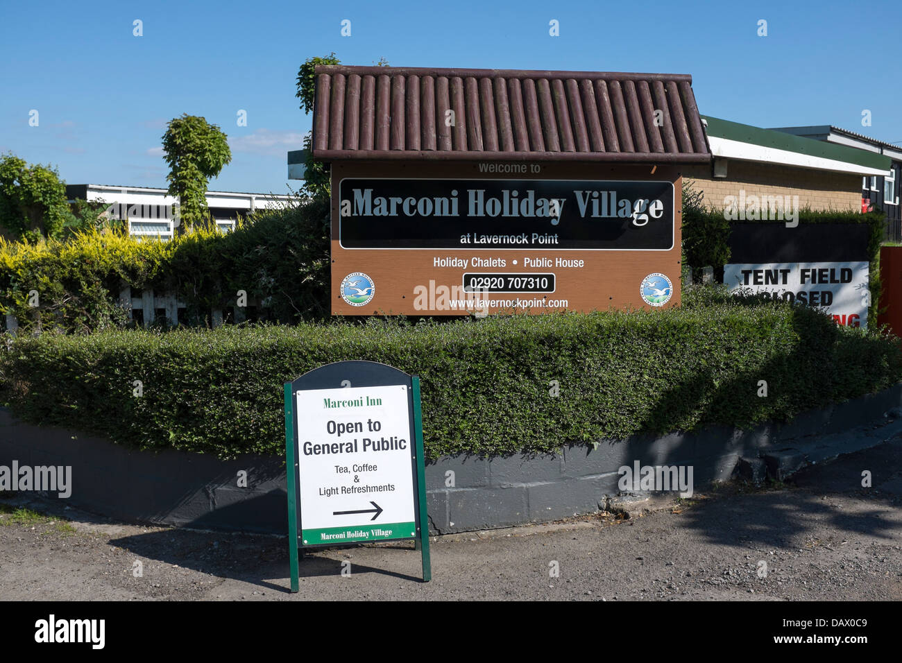 Marconi Holiday Village Lavernock près de Penarth South Wales UK Banque D'Images