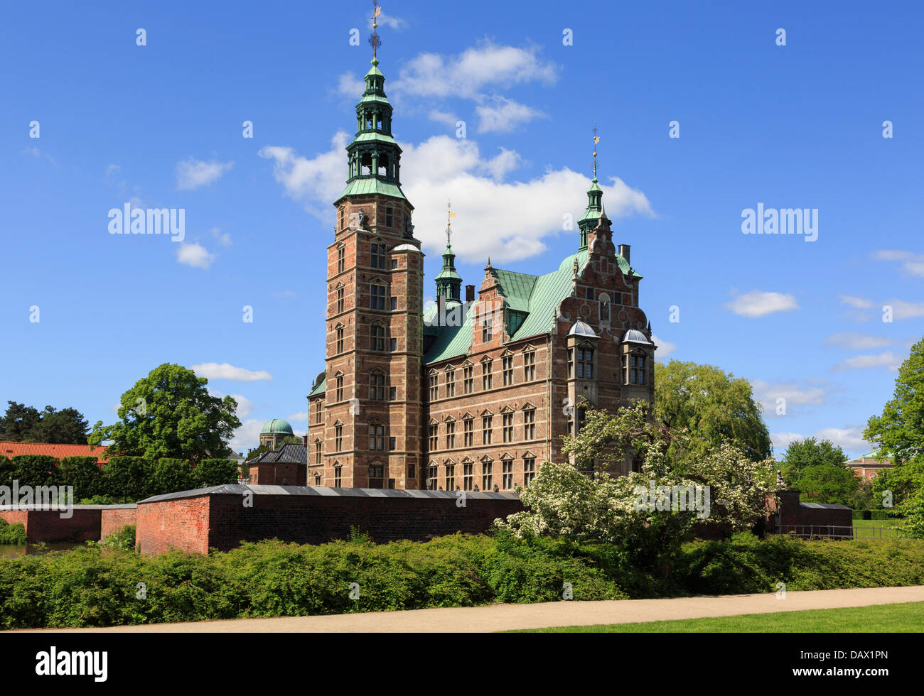 Château de Rosenborg 1606-1607 dans la région de King's Garden abrite les joyaux de la couronne royale et les insignes. Copenhague, Danemark, Nouvelle-Zélande Banque D'Images