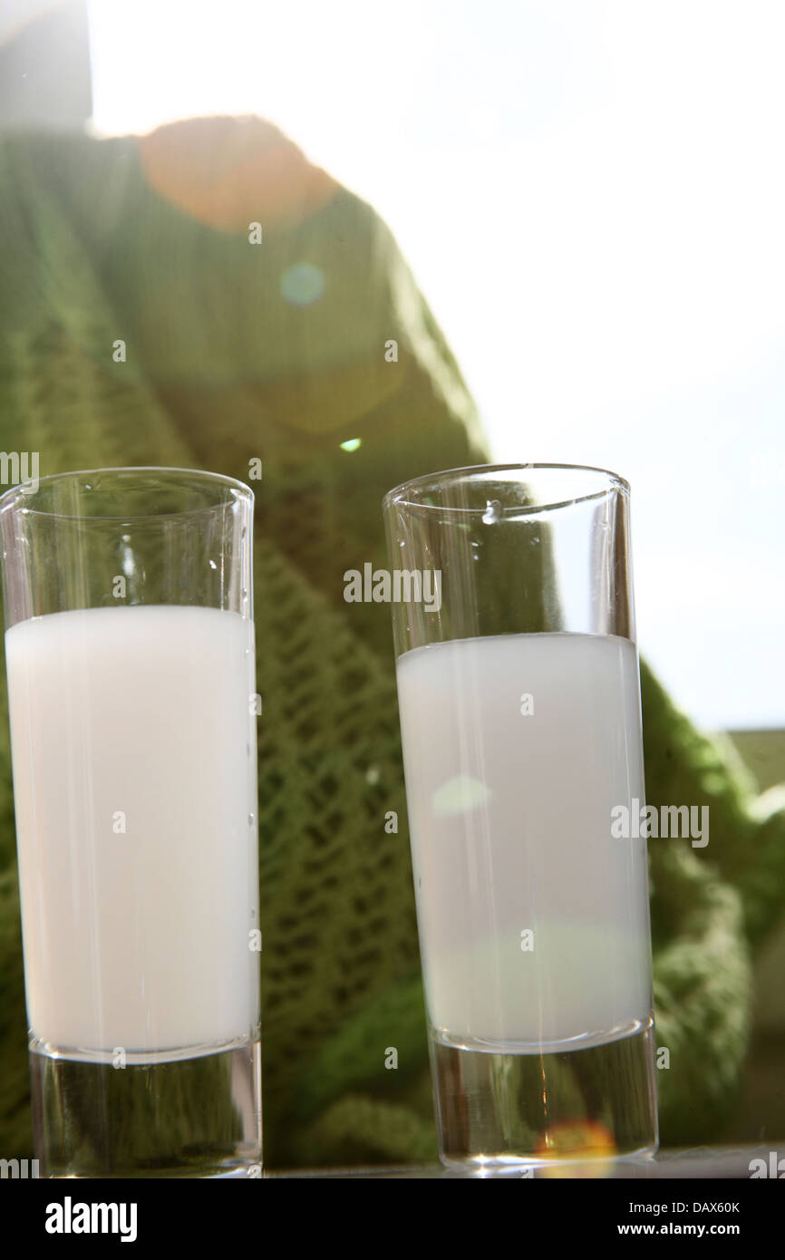 Boisson traditionnelle turque, raki Banque D'Images