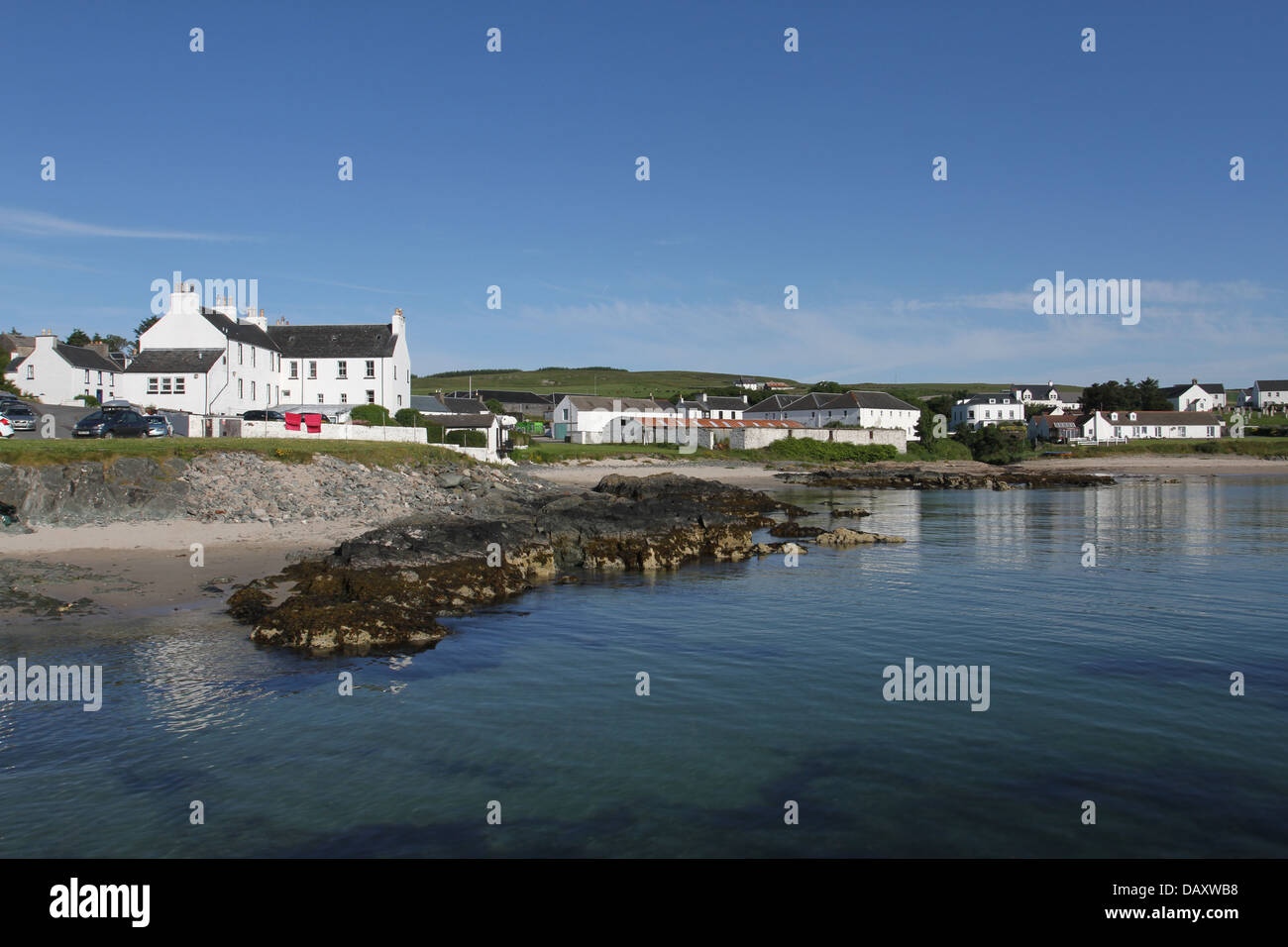 Port Charlotte bord de l'île d'Islay ecosse juillet 2013 Banque D'Images