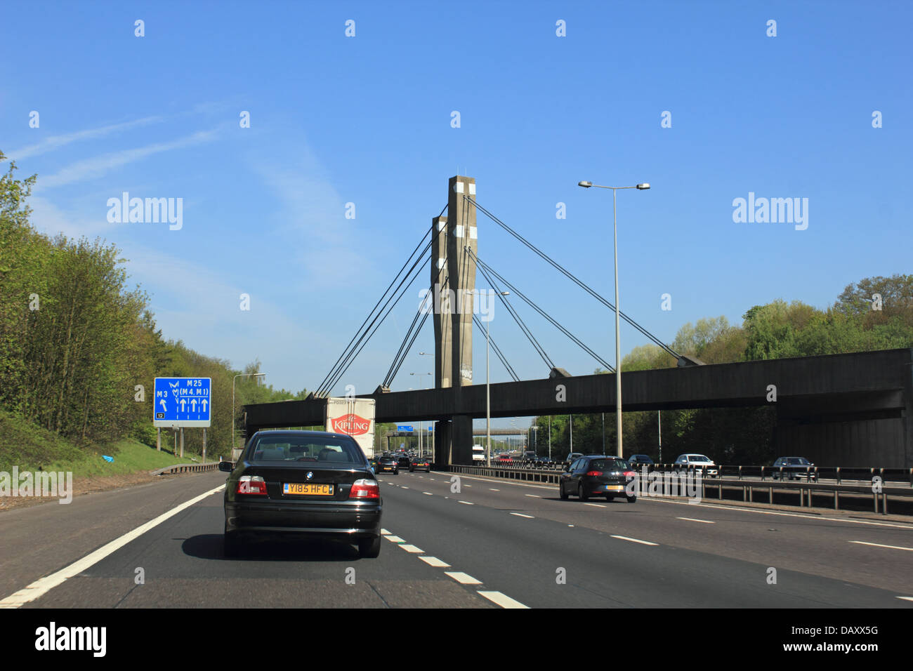L''autoroute M25, à Surrey. UK Banque D'Images
