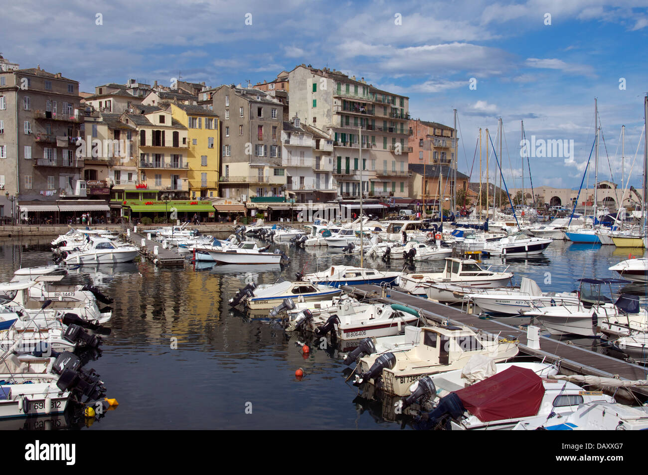 Marina au Vieux Port Bastia Corse France Banque D'Images