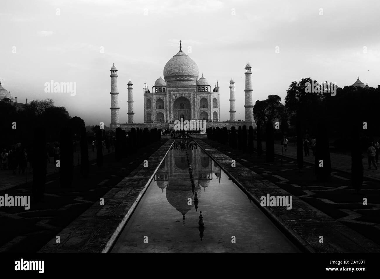 Le Taj Mahal est l'une des sept merveilles du monde, et site du patrimoine mondial de l'UNESCO. Banque D'Images
