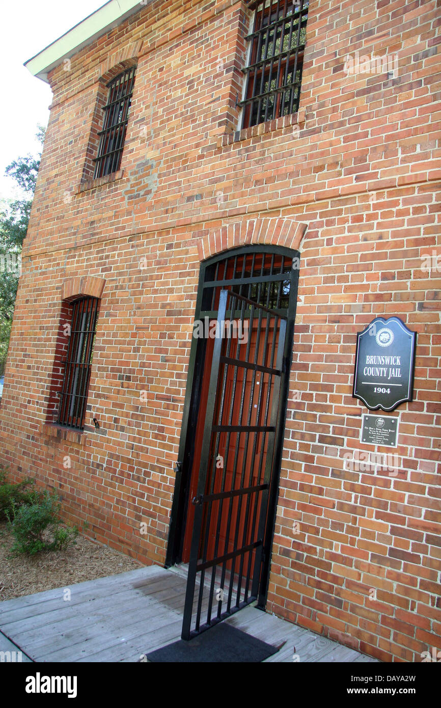 Ancienne prison du comté de Brunswick, Southport, Caroline du Nord. Banque D'Images