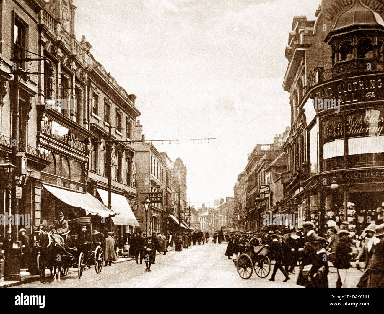 Burton-on-Trent au début des années 1900, Rue Haute Banque D'Images