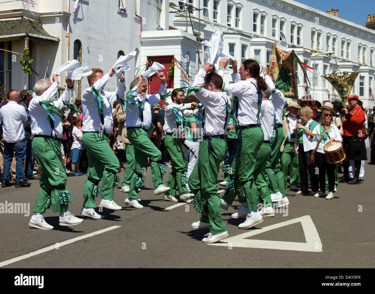 Jack Hastings-dans-le-vert procession Banque D'Images