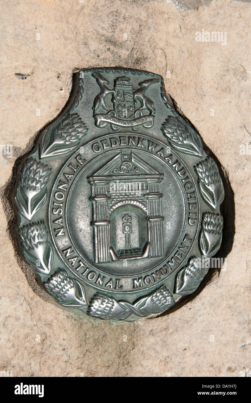 Monument National signe sur Table Mountain, Cape Town, Afrique du Sud Banque D'Images