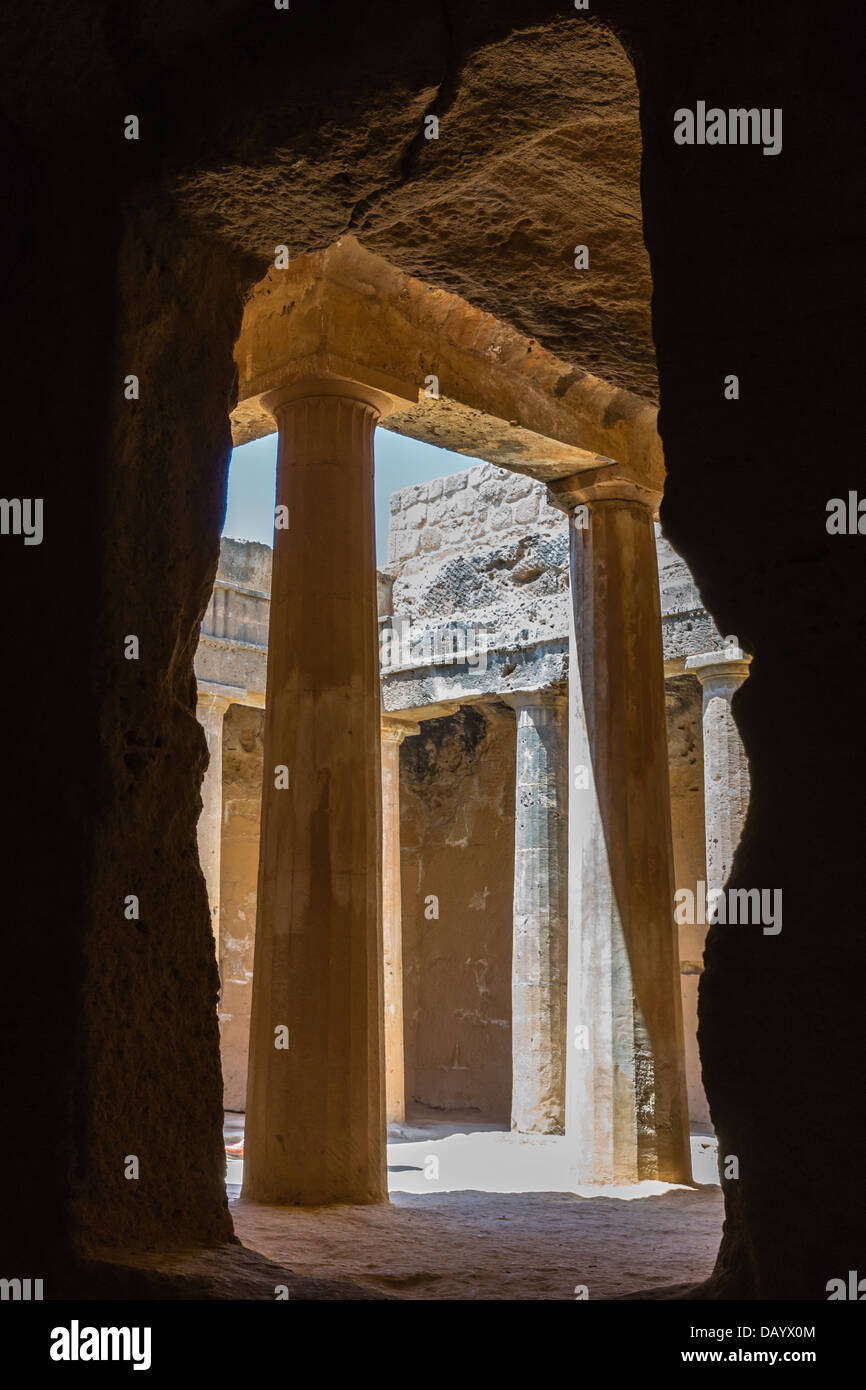 Le Tombeau des rois, Paphos à Chypre Banque D'Images