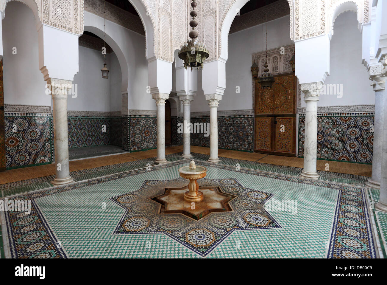 Mausolée de Moulay Ismail à Meknès, Maroc Banque D'Images